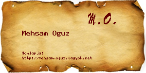 Mehsam Oguz névjegykártya